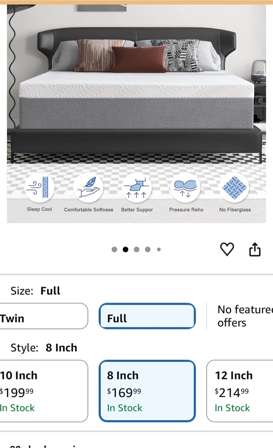 Double-size bed frame + mattress - photo 2