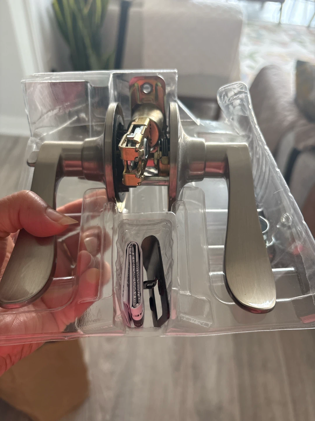 Brushed Nickel Lever Door Handle