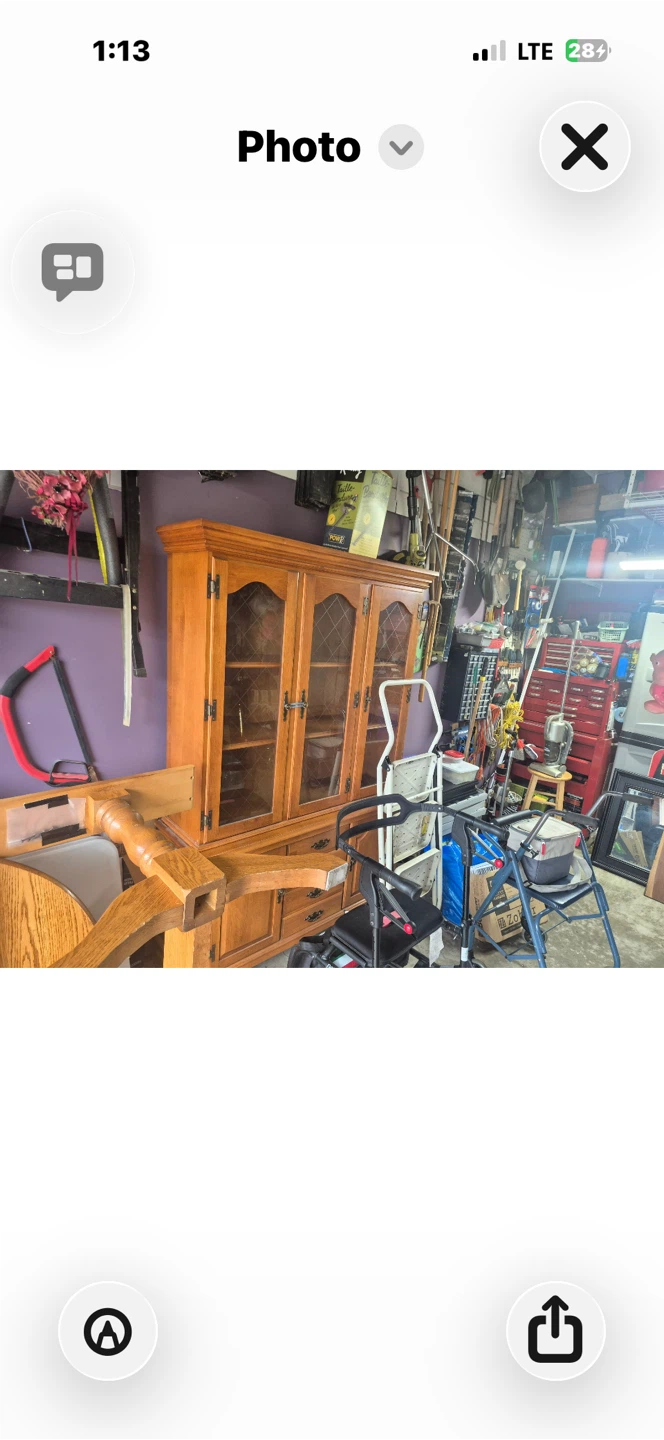Oak Dining Hutch and Buffet