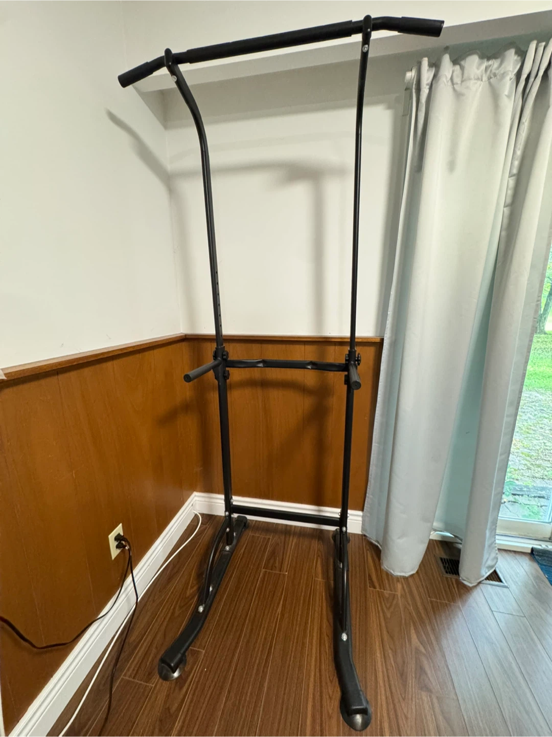 Black Power Tower Pull-Up and Dip Station