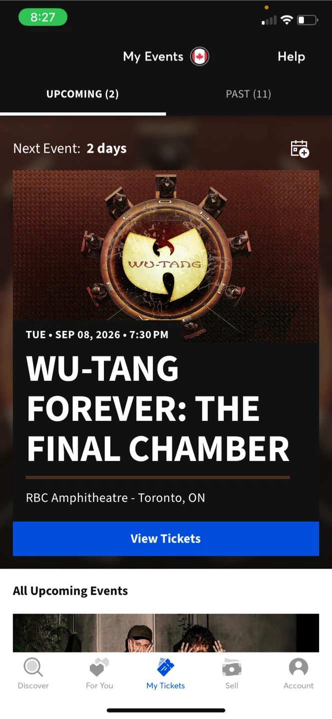 WU-TANG FOREVER TONIGHT IN TORONTO