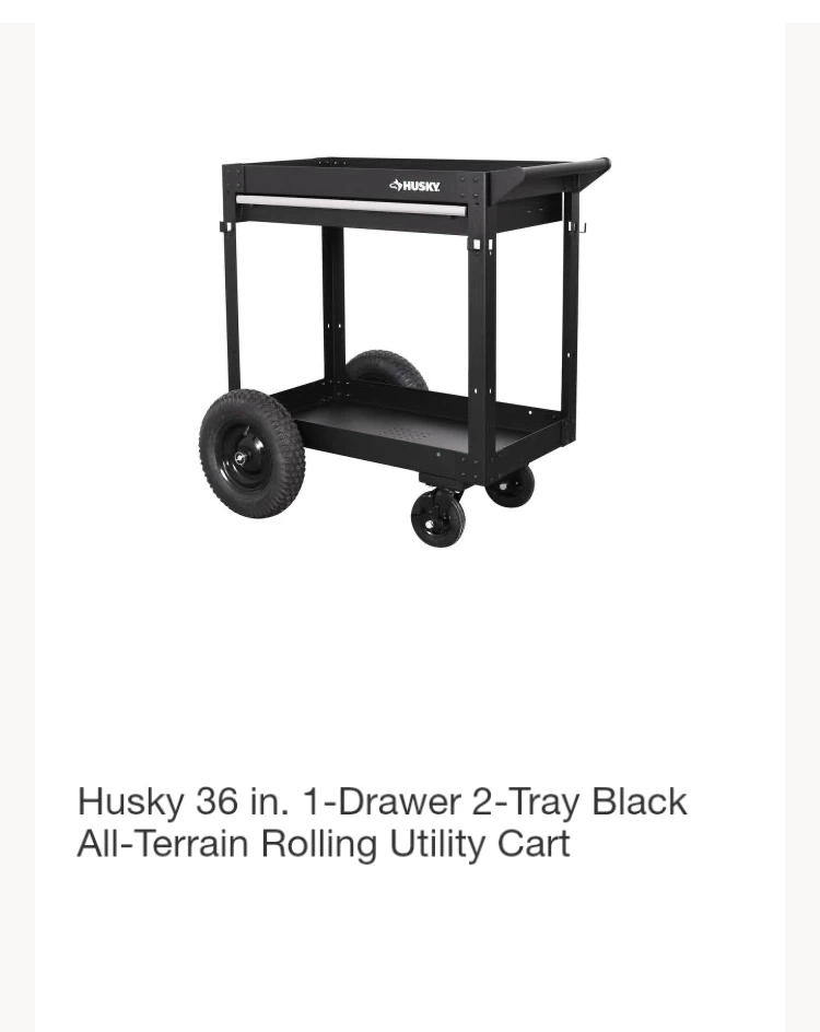 Husky 36 in. All-Terrain Rolling Utility Cart - photo 2