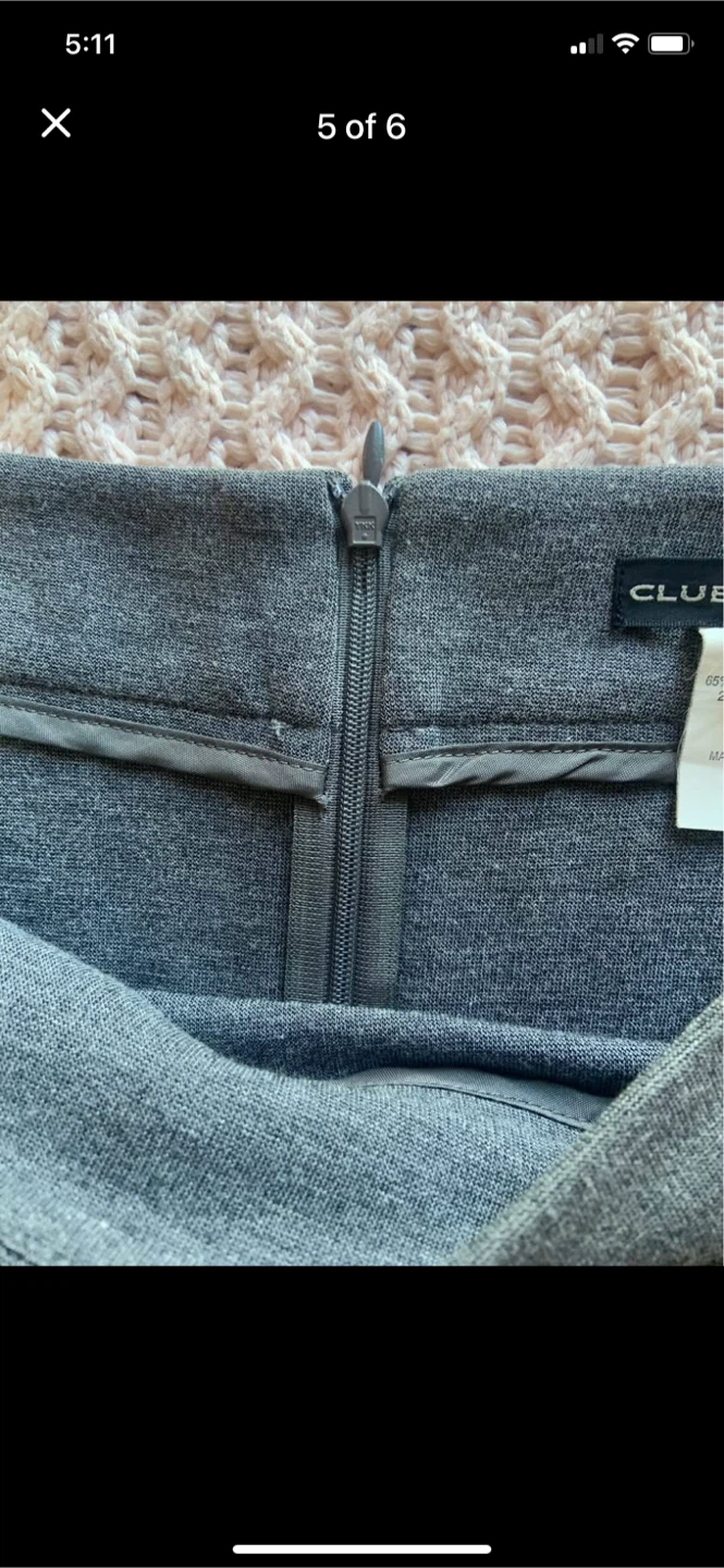 Vintage (1999 ) Club Monaco Grey Ruffle Skirt - photo 5