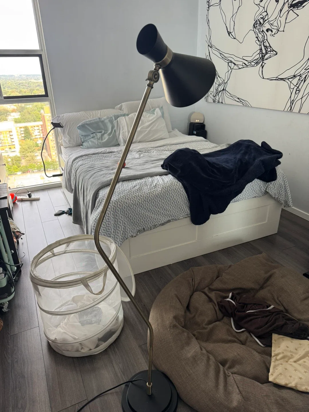 Black and Gold Modern Mid-Century Style Floor Lamp