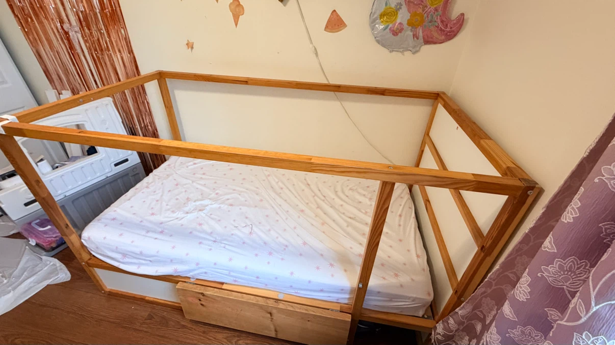 IKEA KURA reversible bed frame with canopy