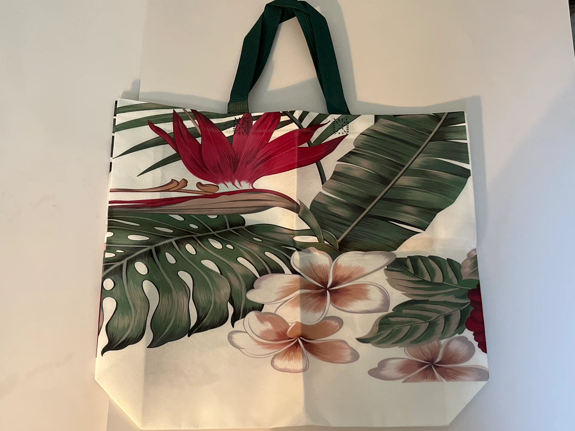 Tropical Print Reusable Tote Bag