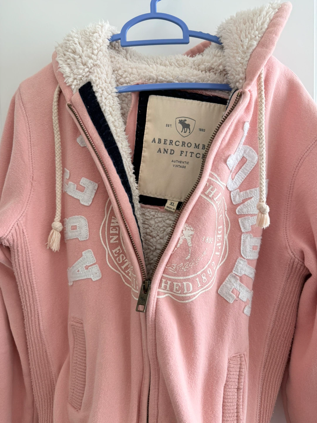 Abercrombie & Fitch Sherpa Lined Hoodie - Pink, XL