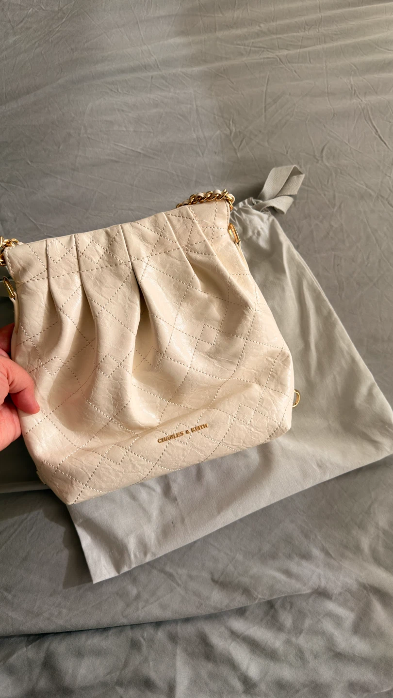 Charles & Keith Duo Chain-Handle Two-Way Backpack