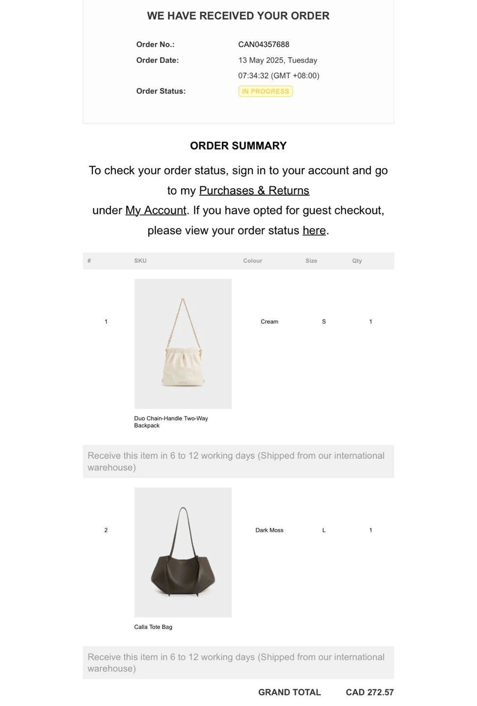 Charles & Keith Duo Chain-Handle Two-Way Backpack - photo 4