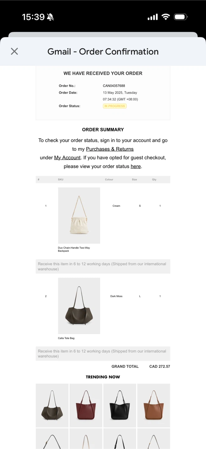 Charles & Keith Calla Tote Bag - Dark Moss - photo 4