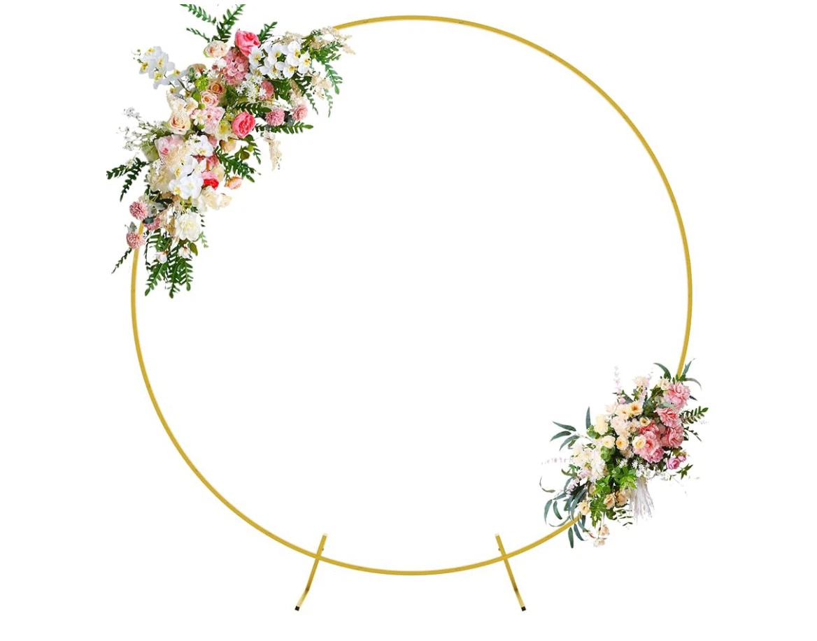 Gold Metal Round Backdrop Stand