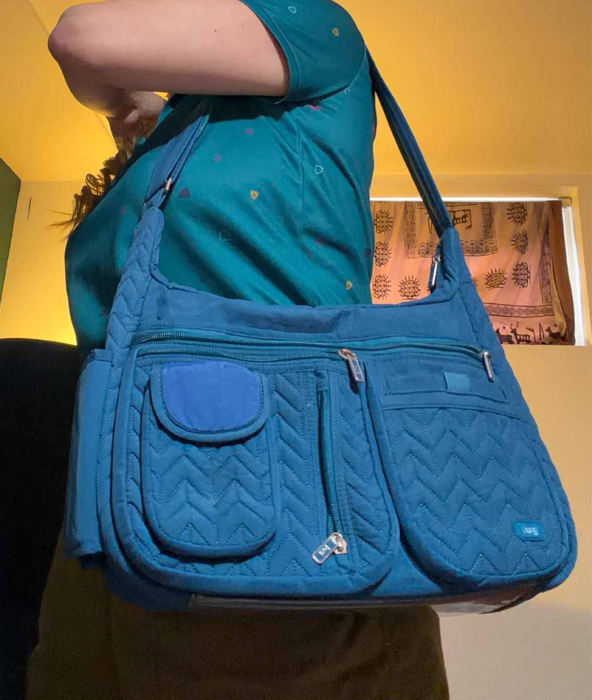 Lug Quilted Crossbody Bag in Teal/Ocean Blue - photo 2