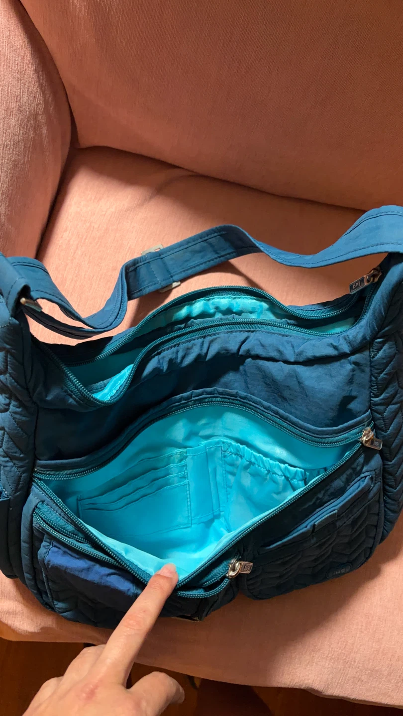 Lug Quilted Crossbody Bag in Teal/Ocean Blue - photo 5