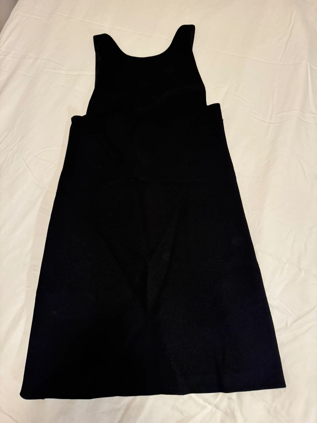 Prada Virgin Wool Black Pinafore Dress