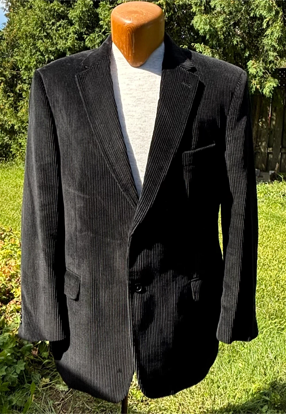 Tommy Hilfiger Black Corduroy Blazer 44R