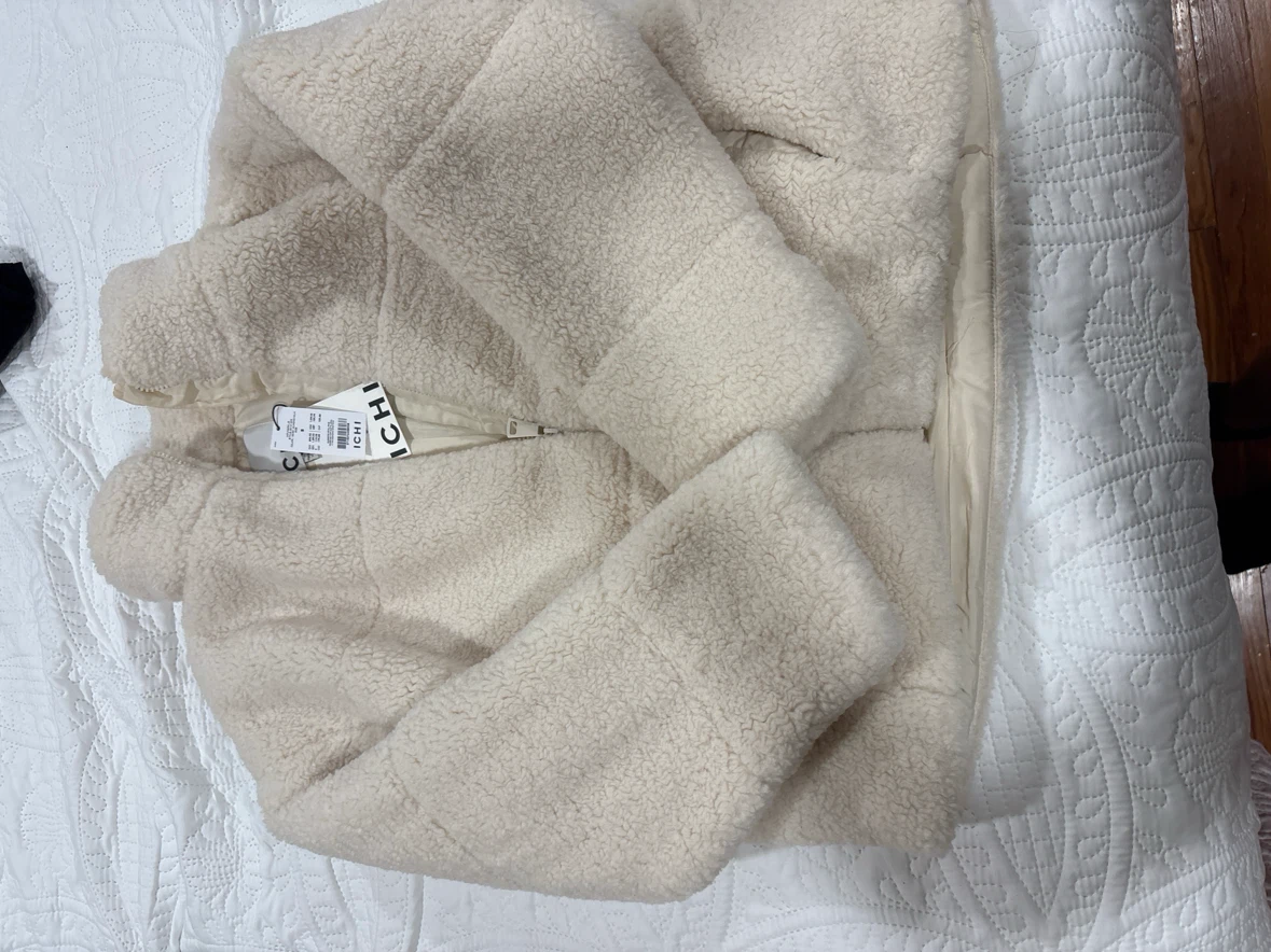 ICHI Cream Sherpa Jacket - photo 2