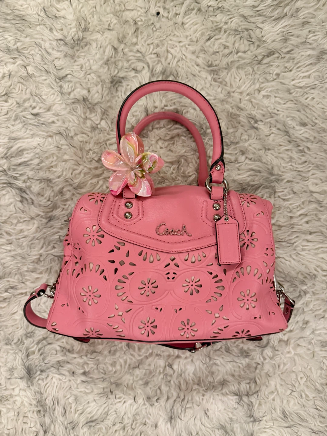 Coach ‘Ashley’ Floral Satchel - Pink