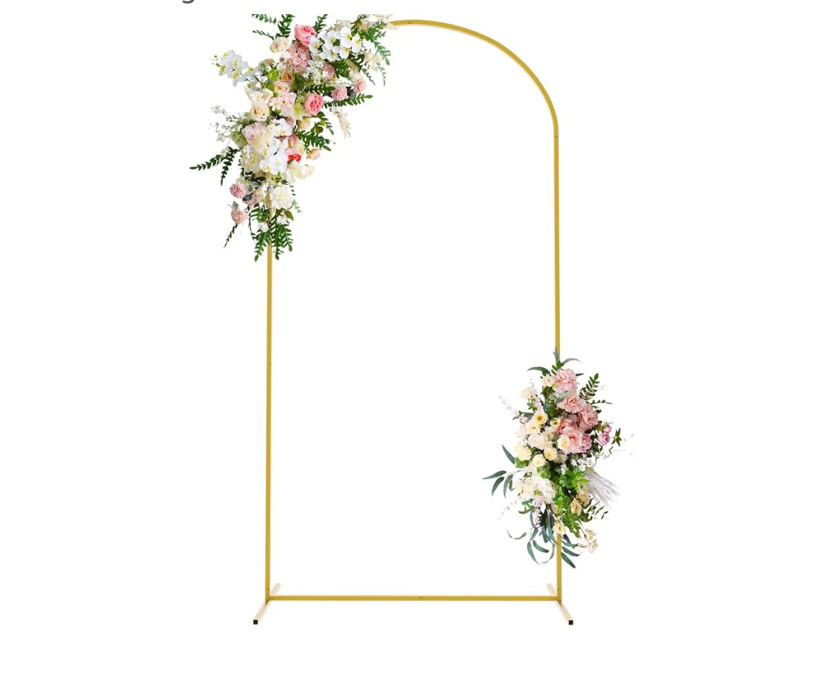 Gold Metal Arch Backdrop Stand
