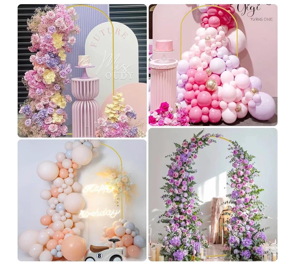 Gold Metal Arch Backdrop Stand - photo 3