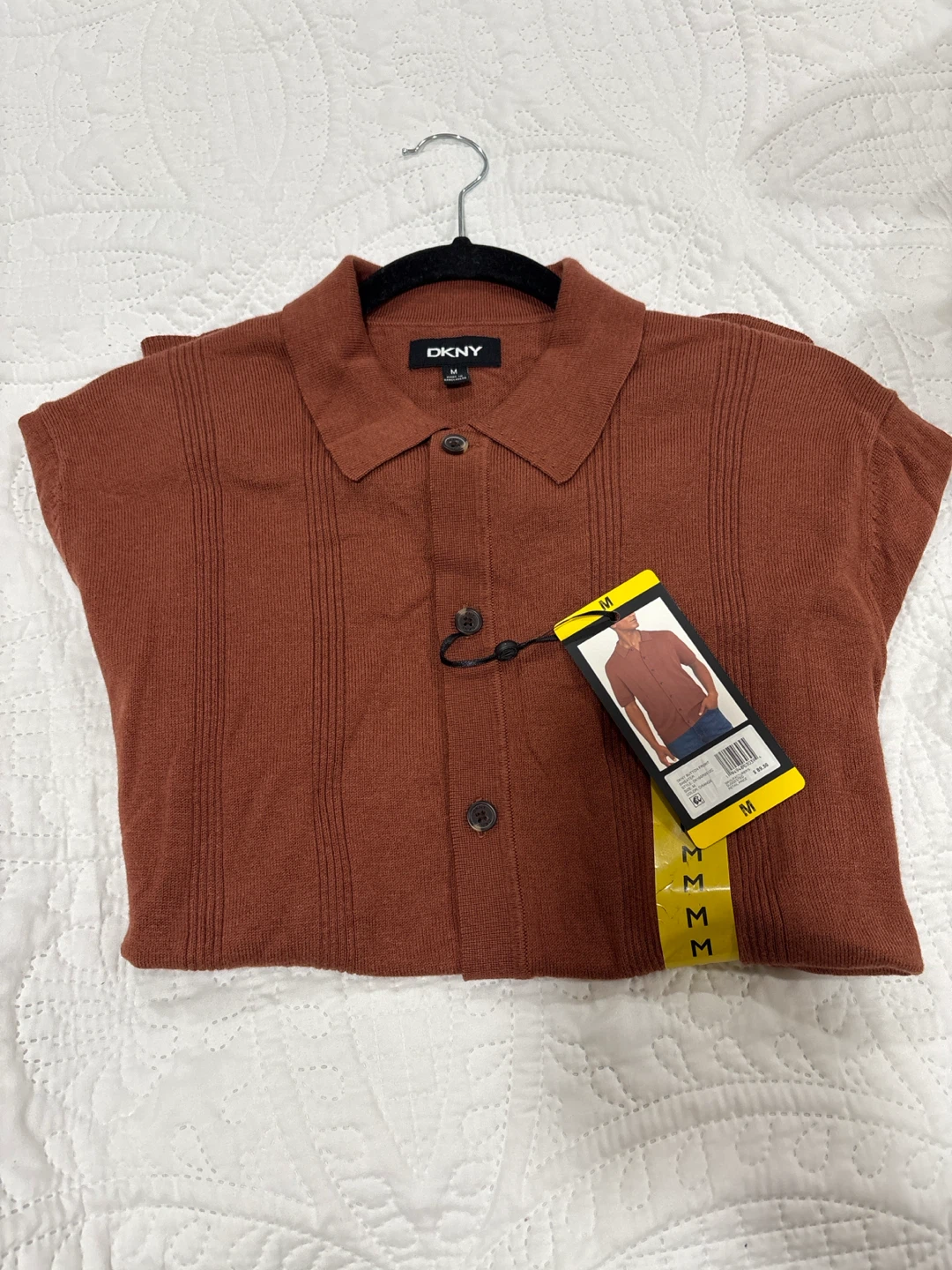 DKNY Short Sleeve Knit Button-Front Shirt - photo 2