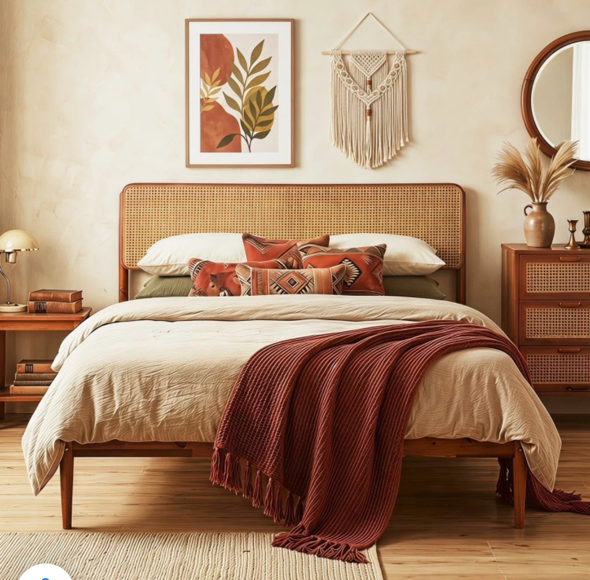 New! Queen Size Rattan Bed Frame