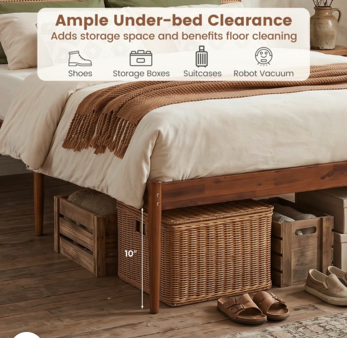 New! Queen Size Rattan Bed Frame - photo 2