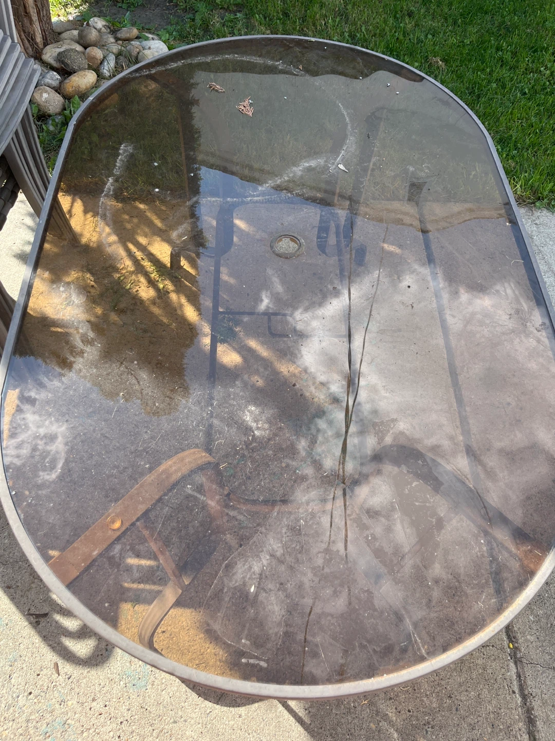 Outdoor Patio Dining Set with Glass Table and 6 Chairs - photo 2