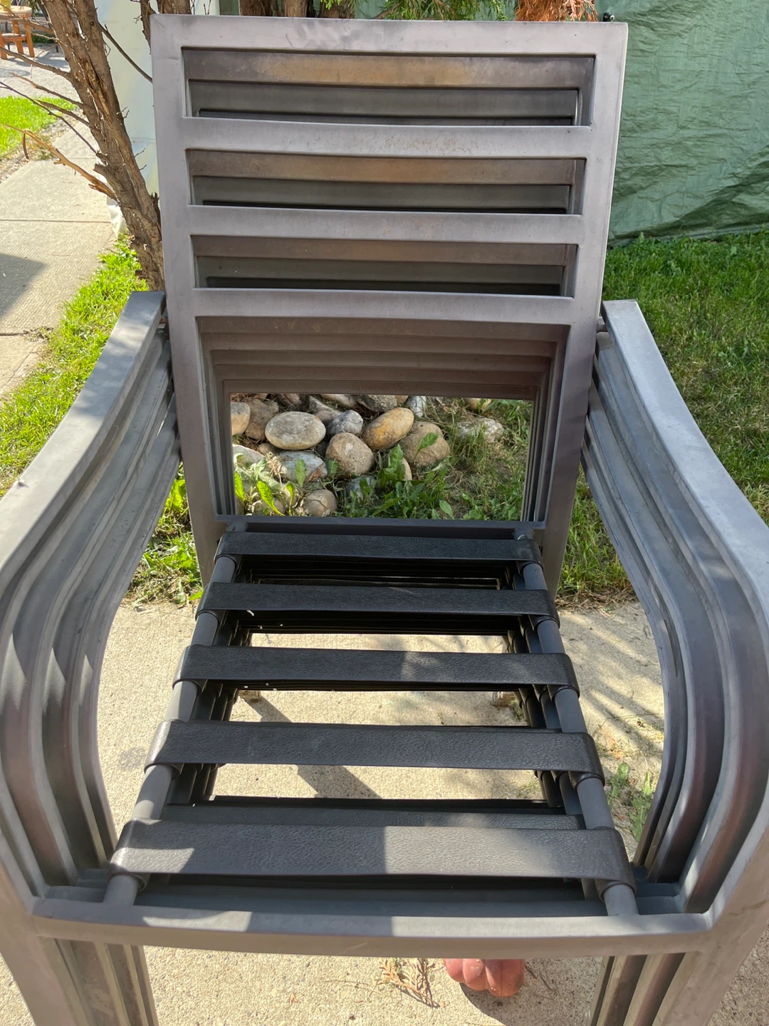 Outdoor Patio Dining Set with Glass Table and 6 Chairs - photo 3