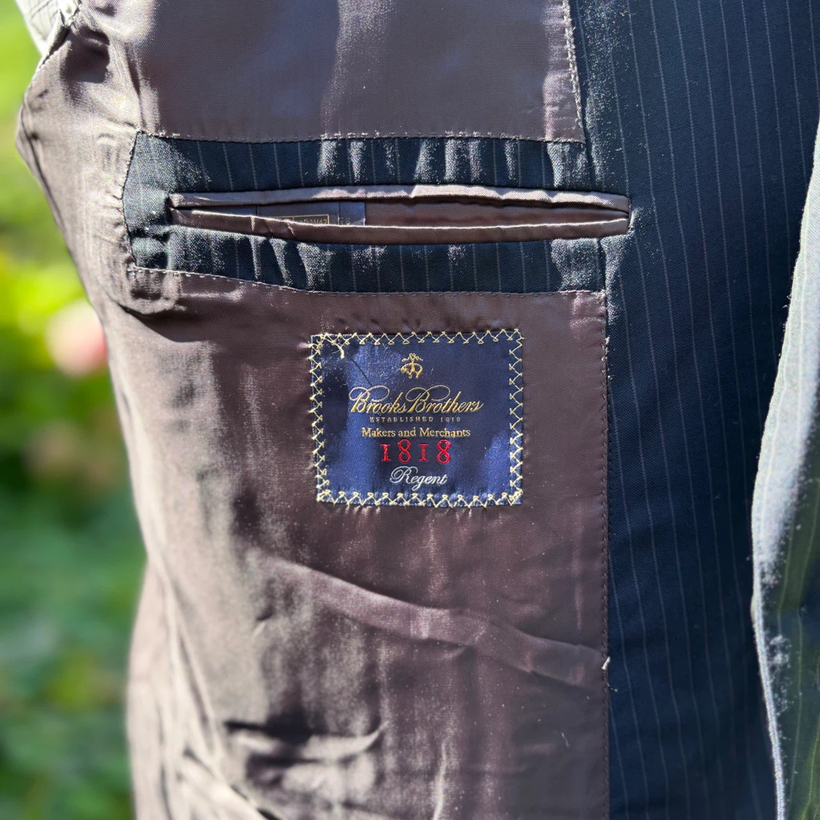 Brooks Brothers grey pinstripe size 48 R 1818 Regent Suit - photo 4