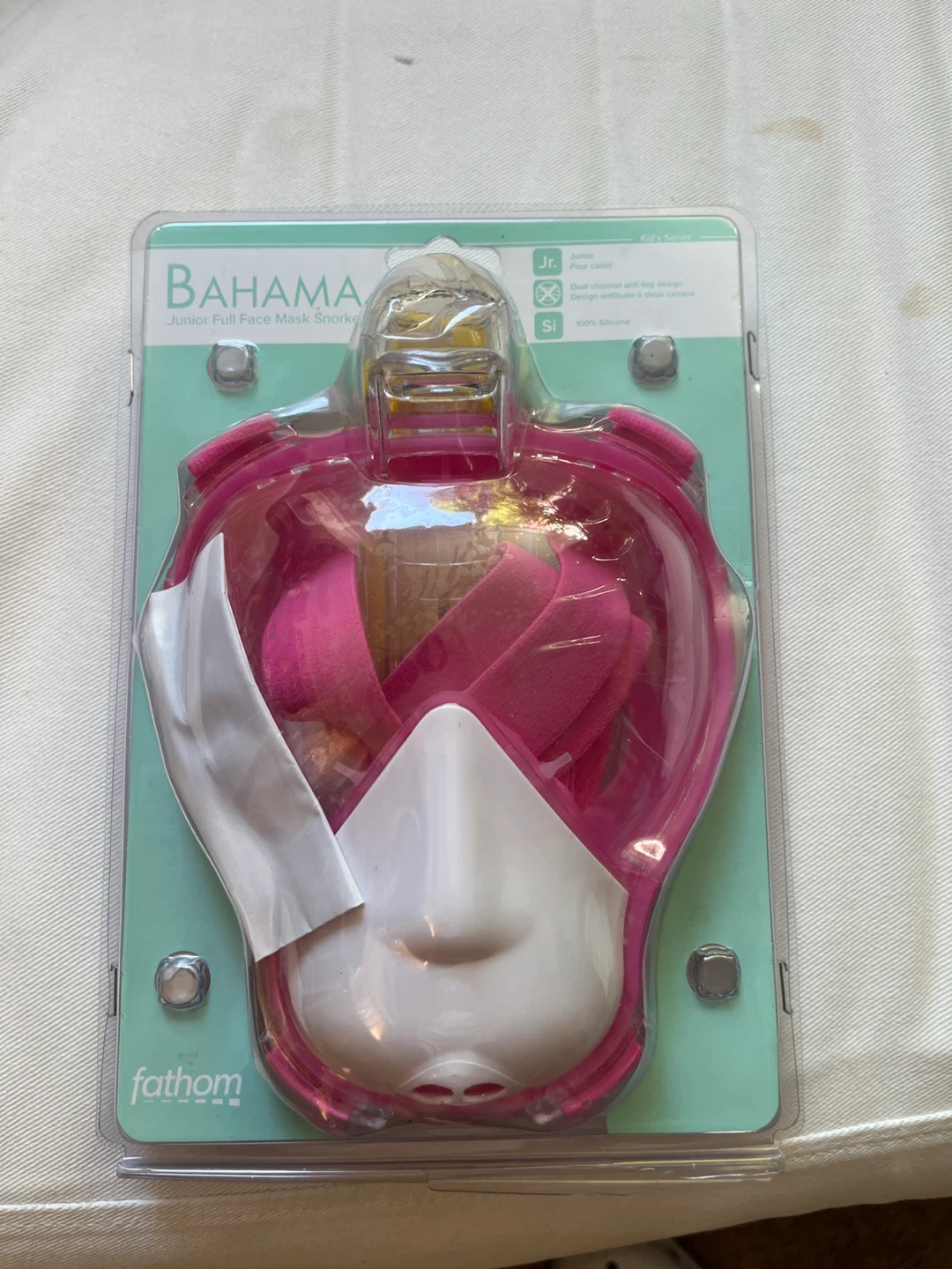 Fathom Bahama Junior Full-Face Mask & Snorkel - Pink