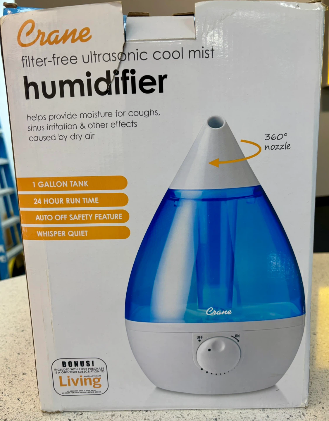 Crane Filter-Free Ultrasonic Cool Mist Humidifier - photo 3