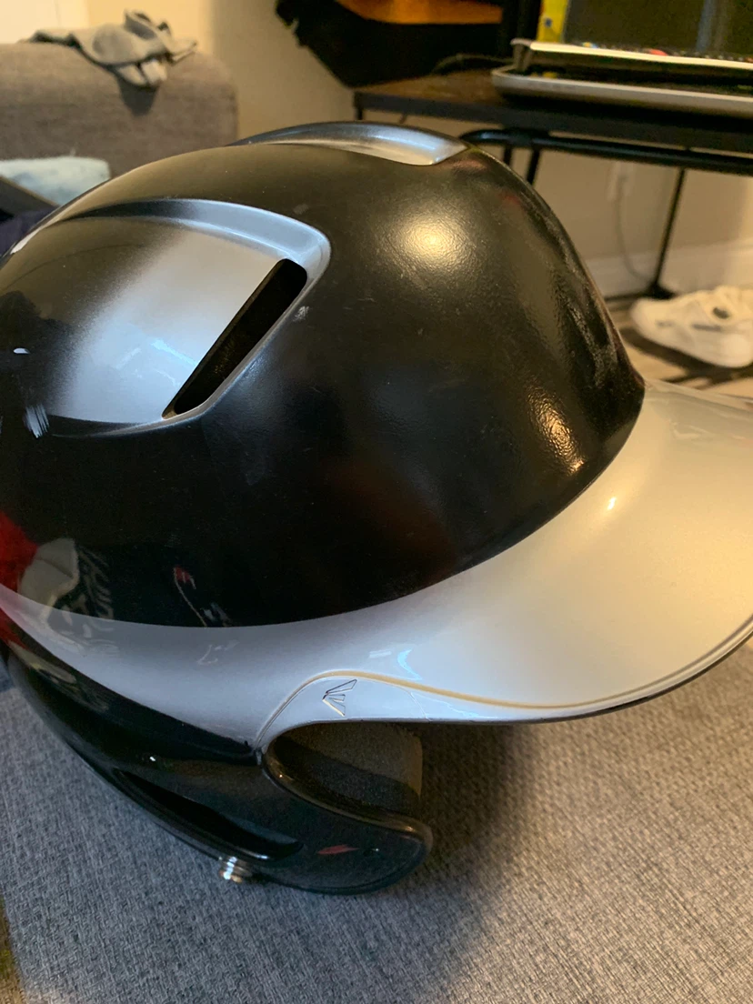 Easton Baseball Helmet Black and Silver
