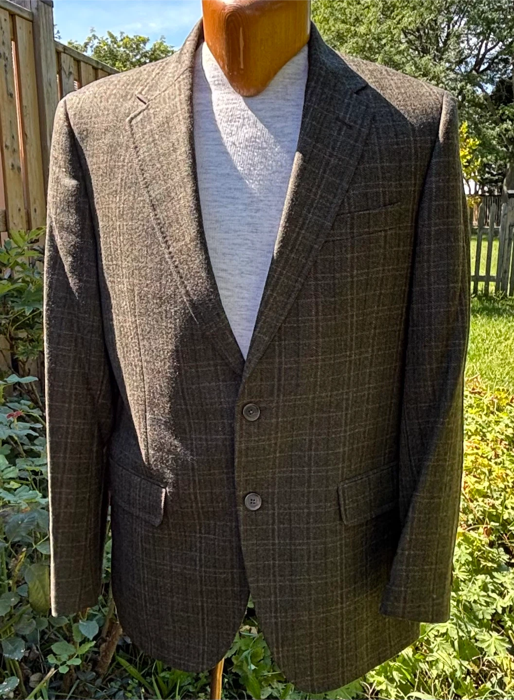 Coppley Gary Waters green plaid Wool Blazer 40R