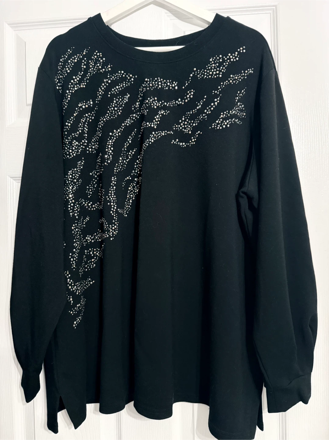 Laura Plus Embellished Black Long-Sleeve Top 3X - photo 2