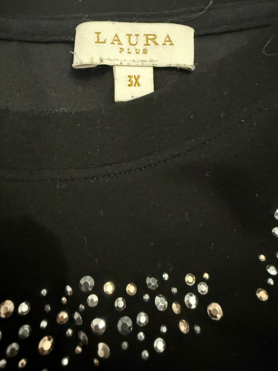 Laura Plus Embellished Black Long-Sleeve Top 3X - photo 4