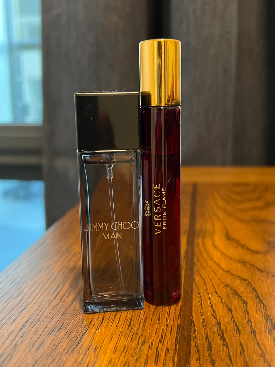 Jimmy Choo Man and Versace Eros Flame travel spray