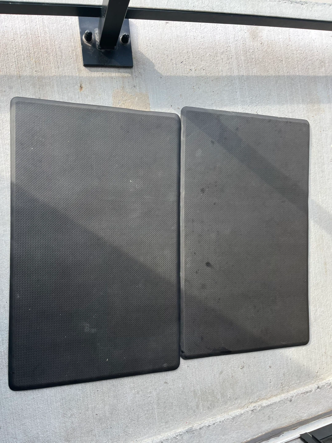 Two Black Anti-Fatigue Floor Mats