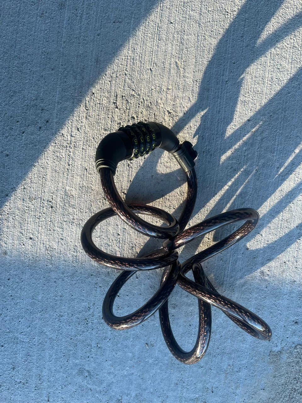 Black Coil Combination Bicycle Lock
