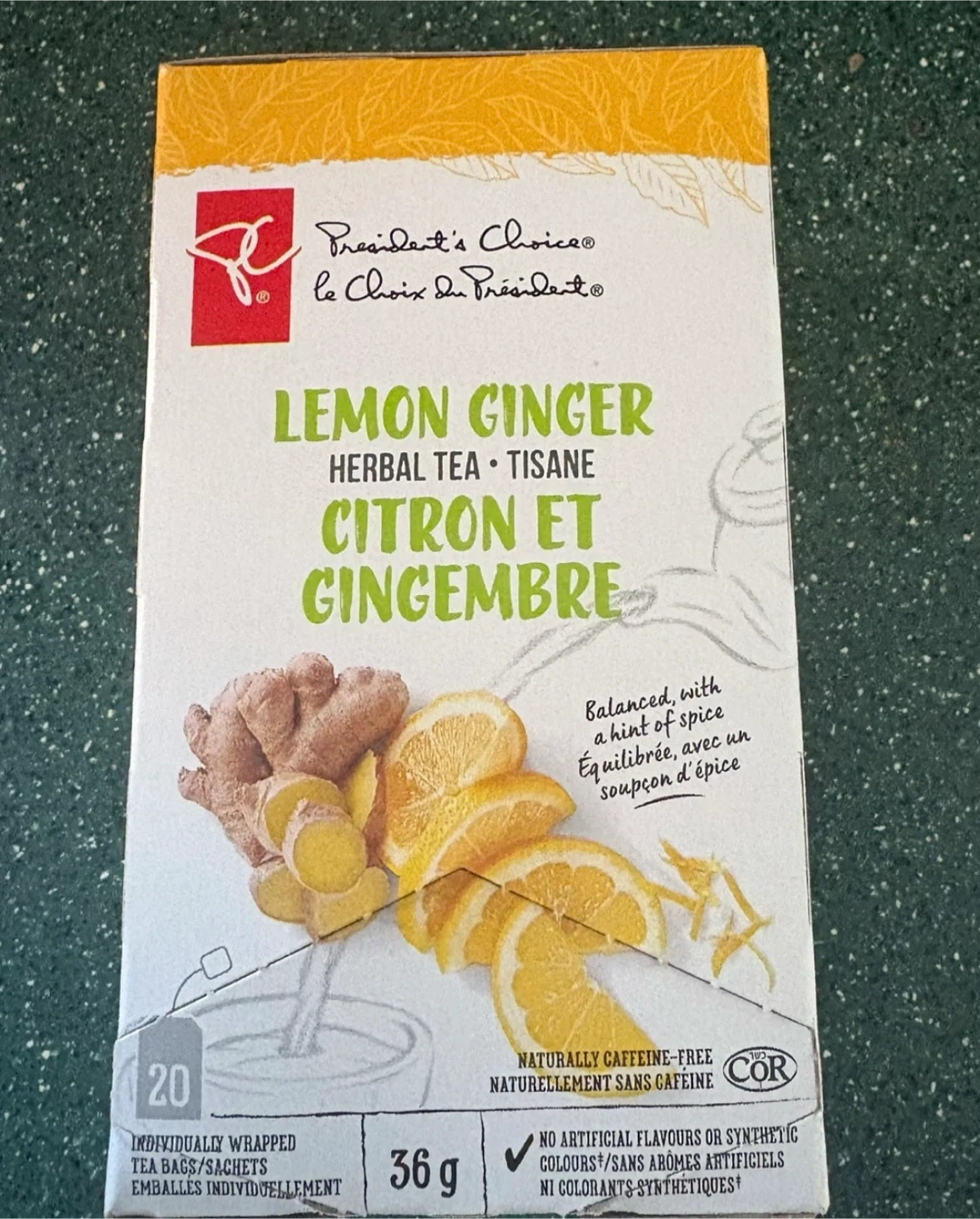 Lemon ginger herbal tea (New) (20 bags) (Giving away for FREE)