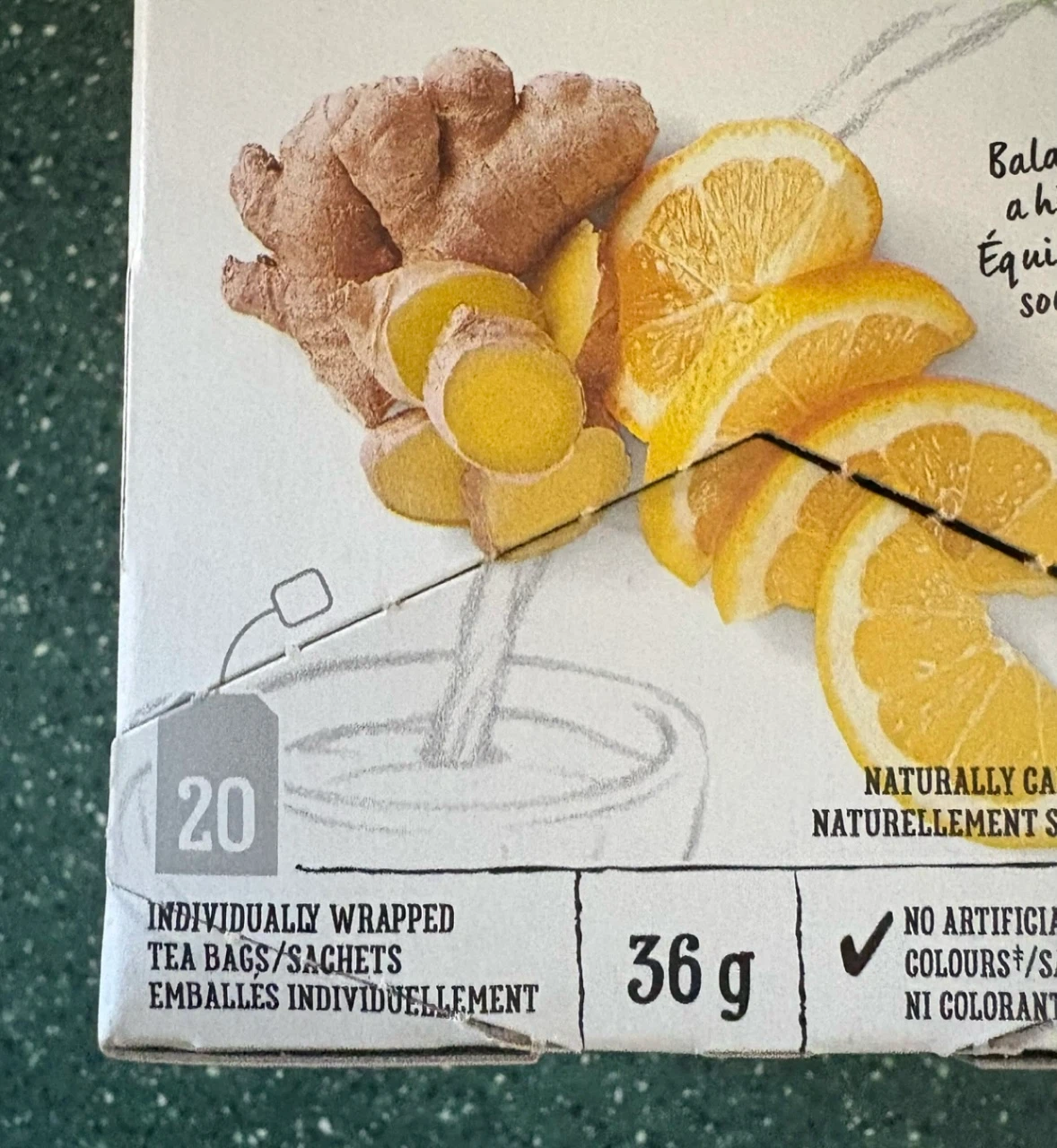 Lemon ginger herbal tea (New) (20 bags) (Giving away for FREE) - photo 2