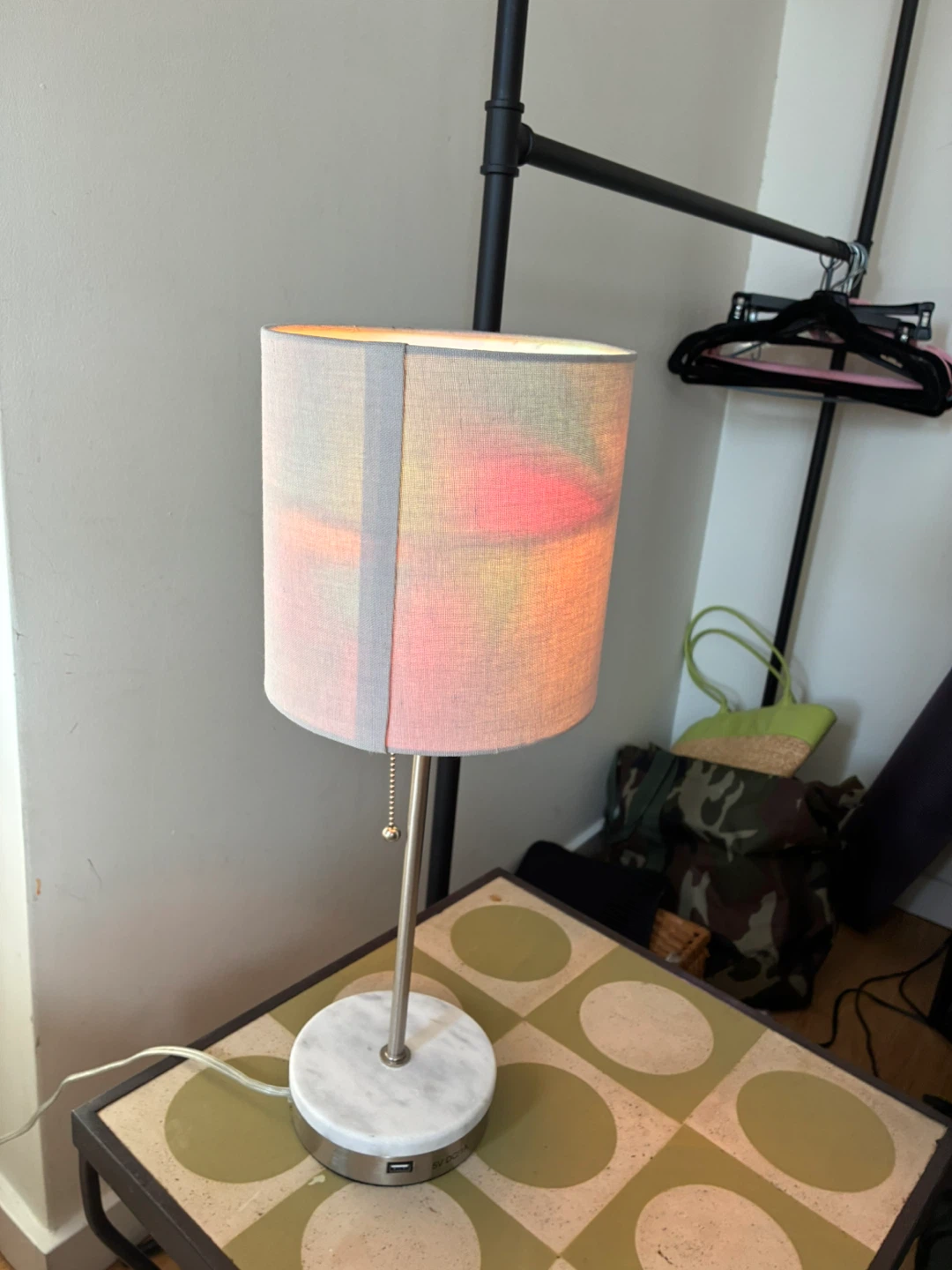 Table Lamp with Marble Base and USB Port - photo 2