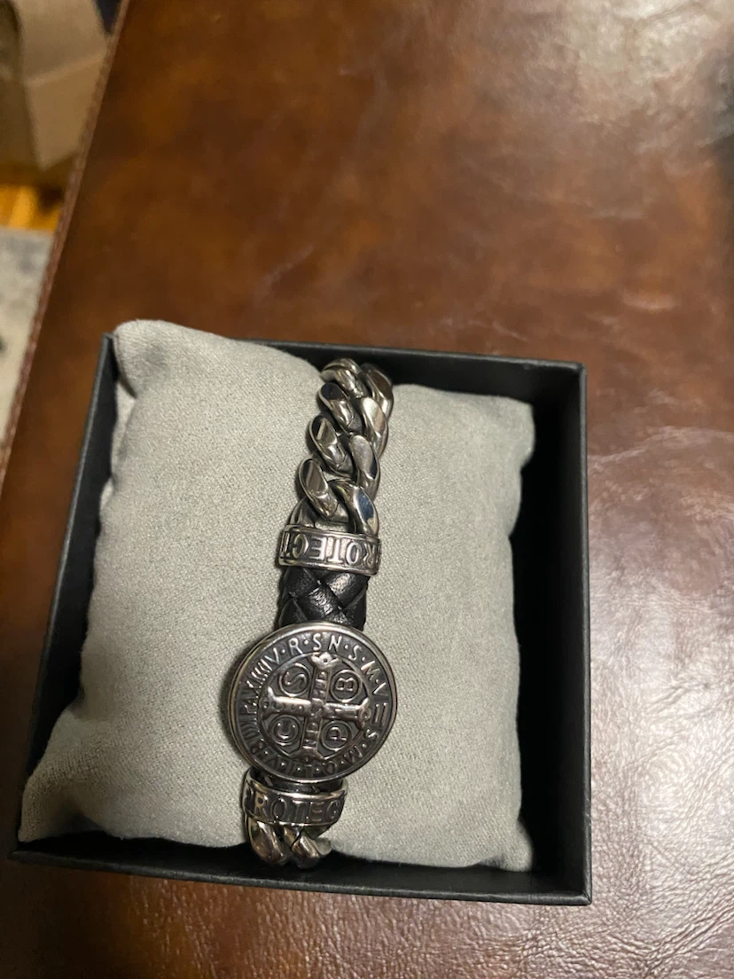 Saint Benedict Medal and Chain Bracelet