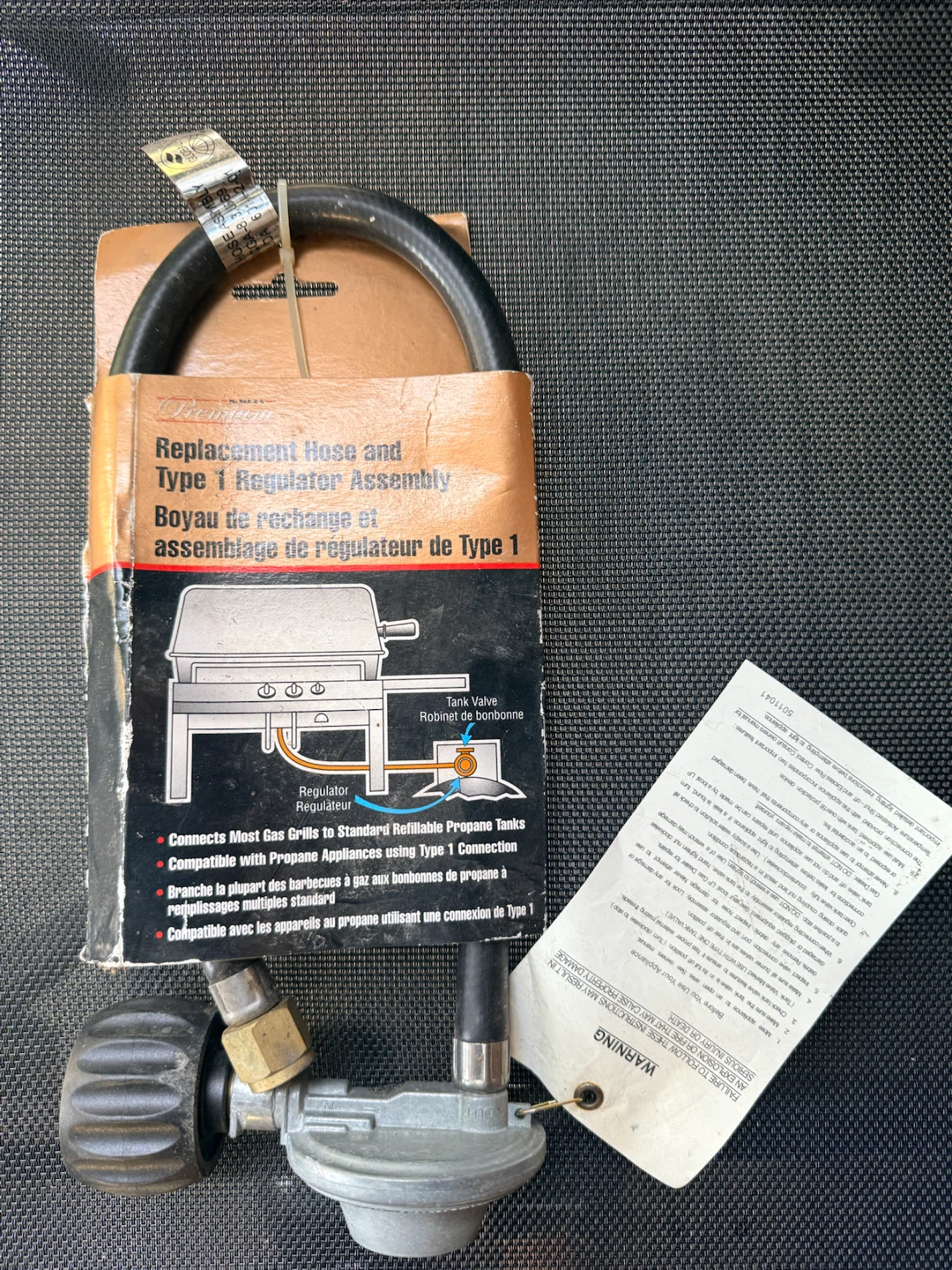 BBQ: Replacement Hose and Type 1 Regulator Assembly