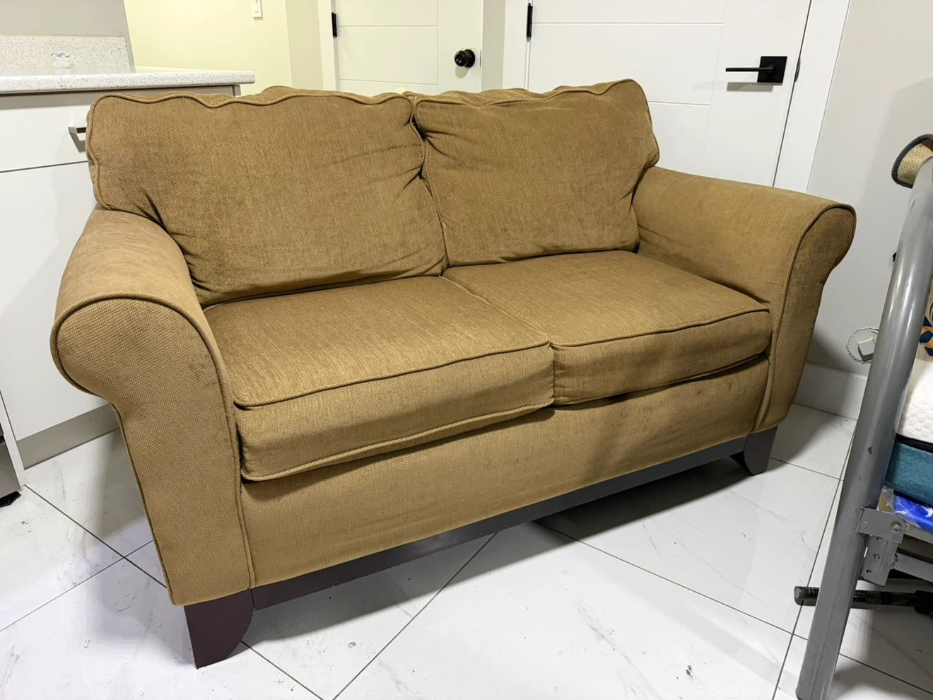 Tan Two-Seater Sofa