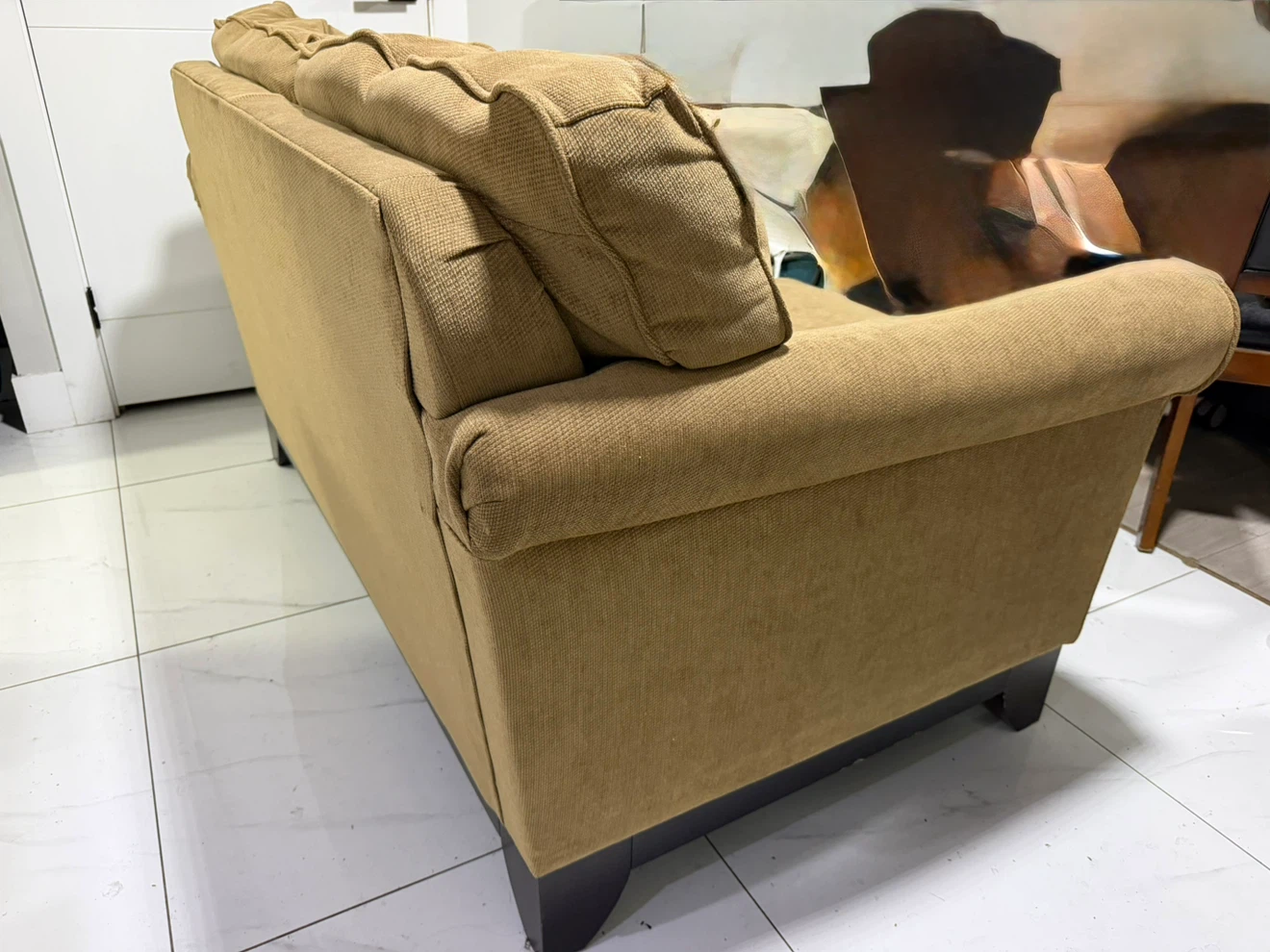 Tan Two-Seater Sofa - photo 2