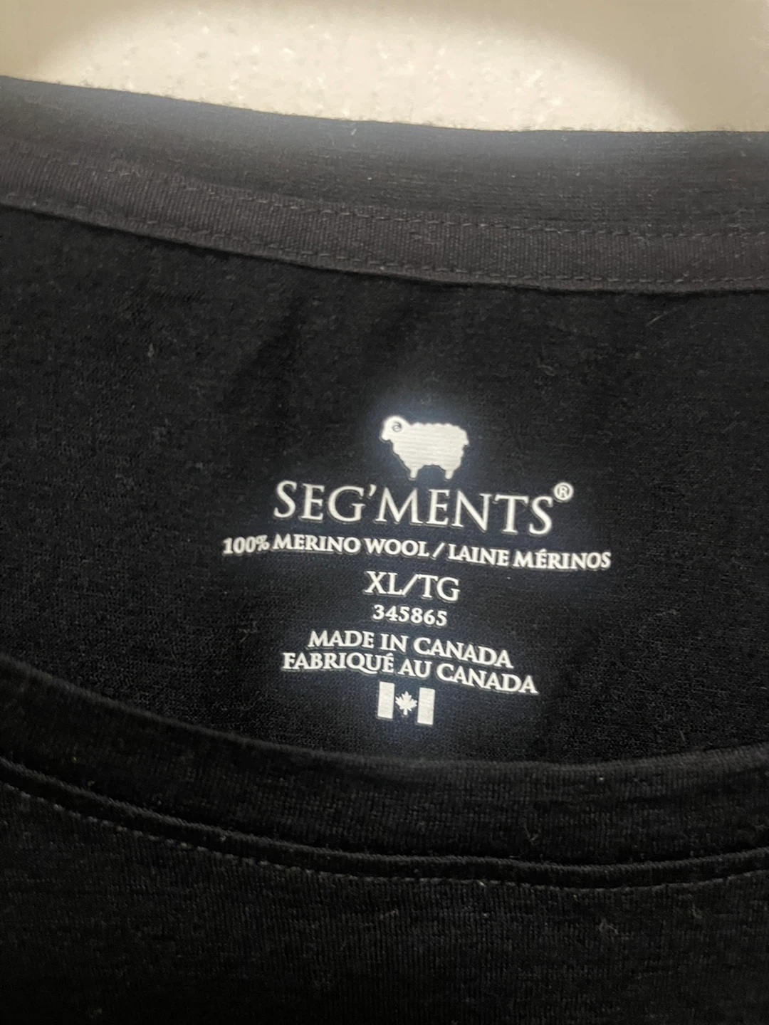 Black Merino Wool Long Sleeve Top & Bottom- XL - photo 3