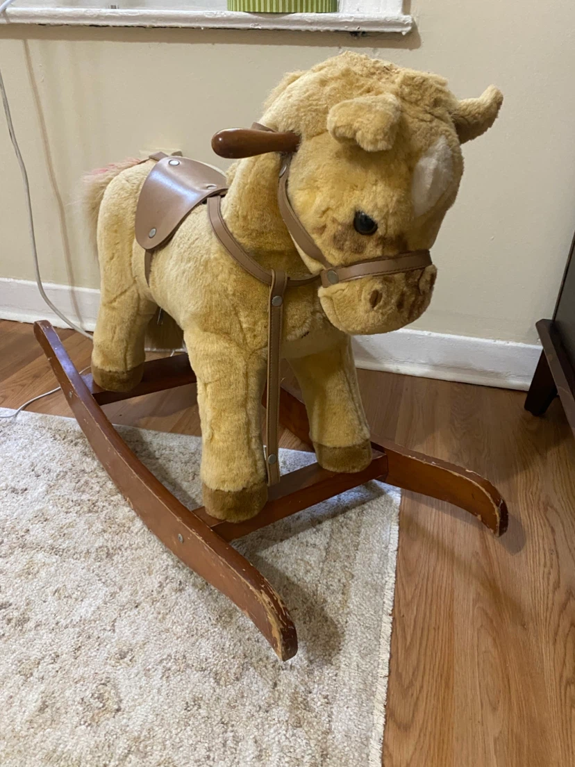 Vintage Plush Rocking Horse - photo 2