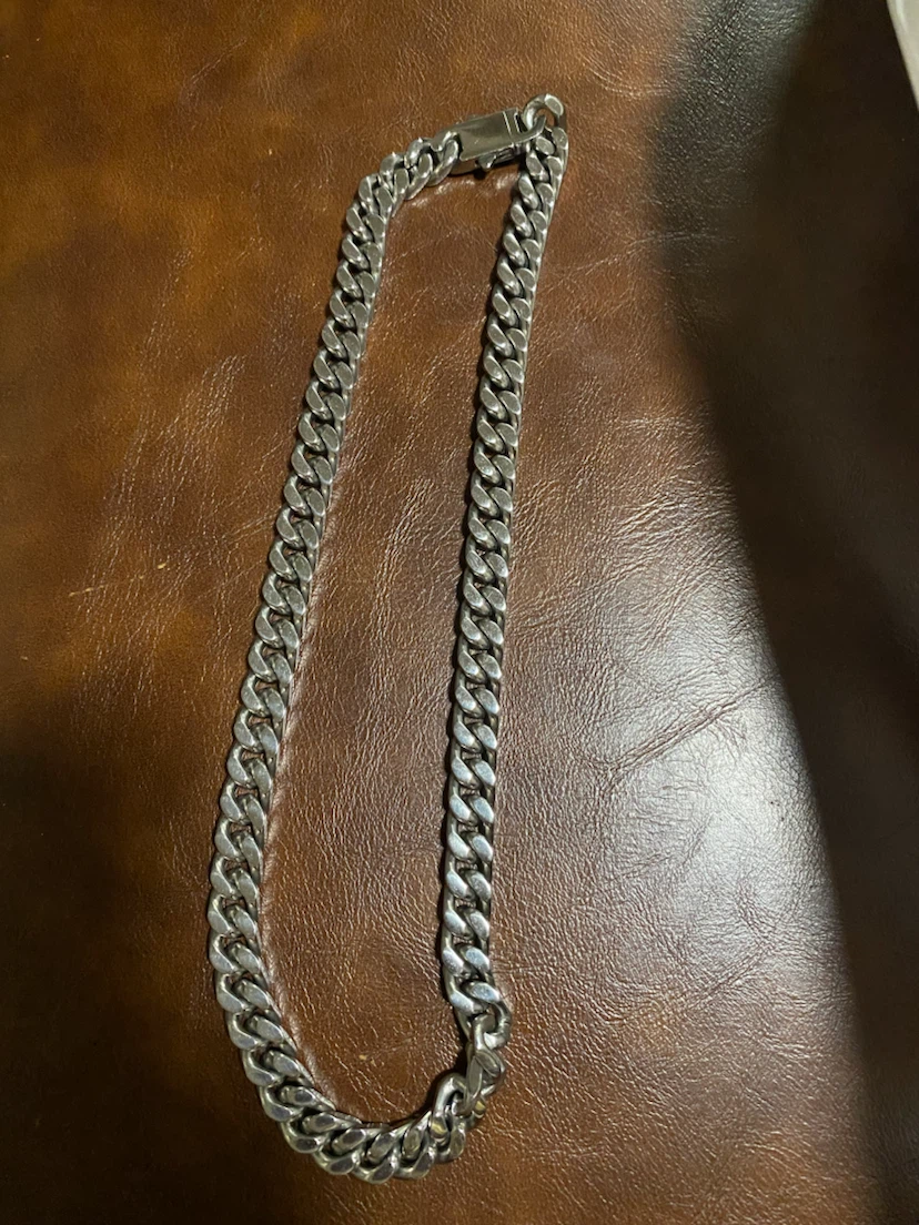 Silver-Tone Curb Chain Necklace