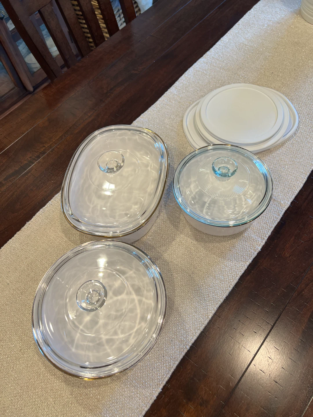 Vintage CorningWare French White Gold Trim Hostess Set - photo 4