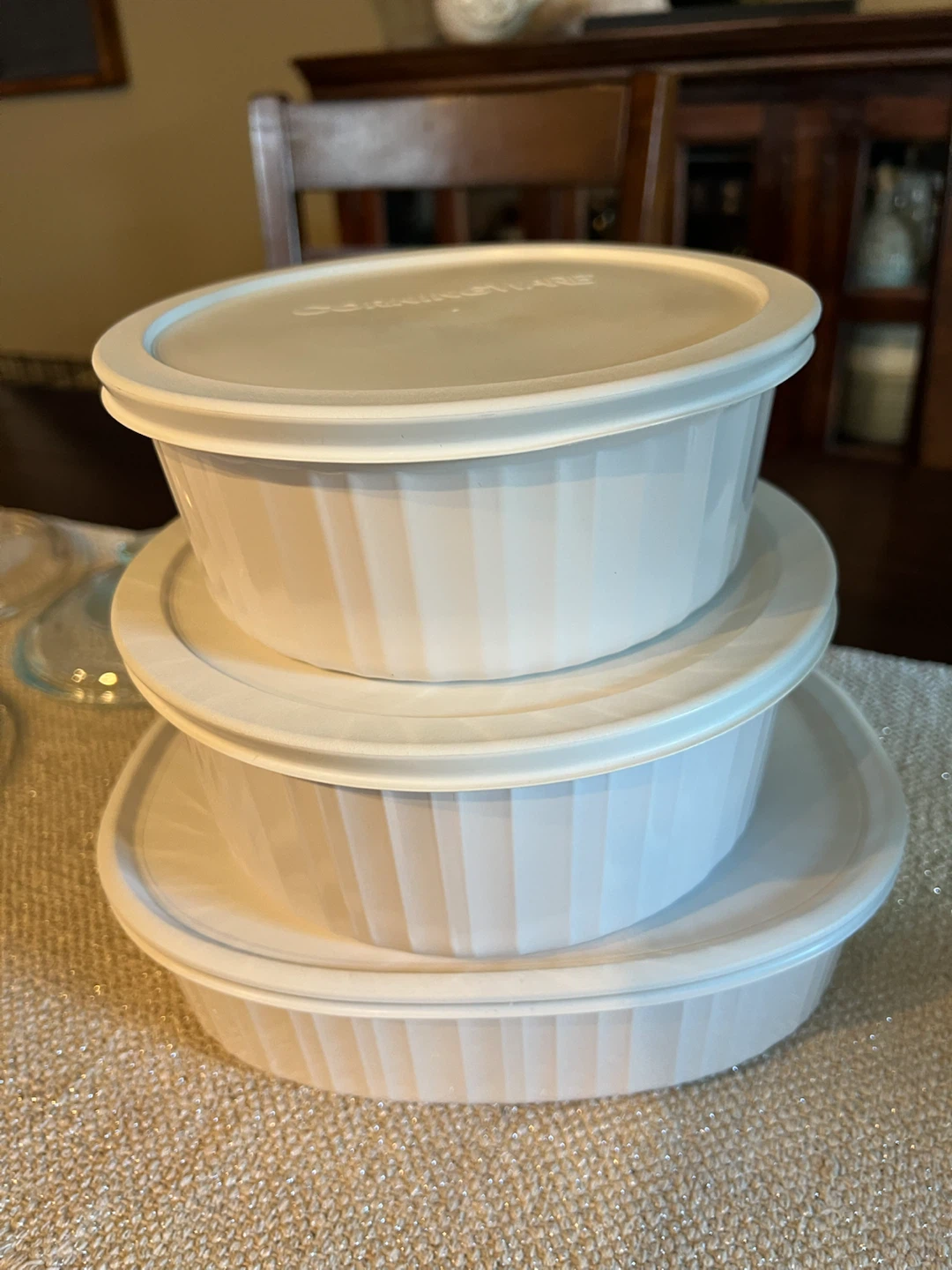 Vintage CorningWare French White Gold Trim Hostess Set - photo 5